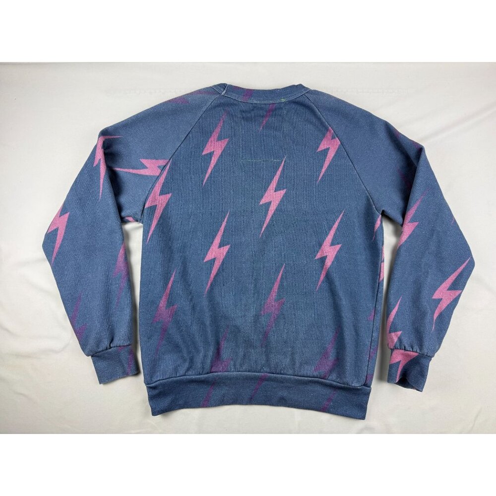 Aviator Nation Lightning Bolts Sweatshirt Womens XS Blue Fade All Over Ombre - Picture 2 of 7